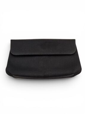 Vintage Famous Barr Co. Black Satin Clutch